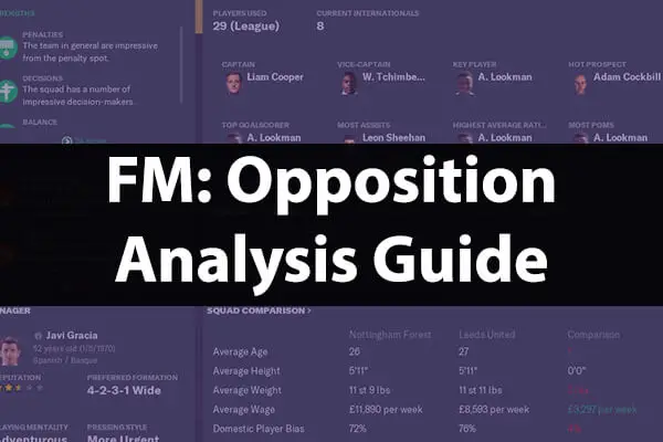 Opposition Analysis Guide Football Manager