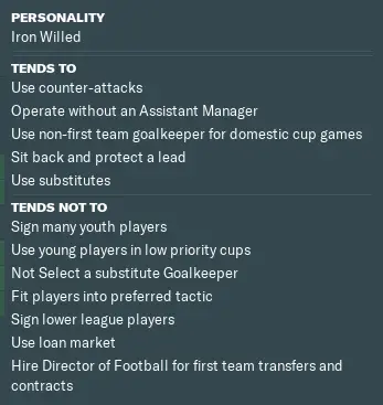 Jose Mourinho tactical preferences